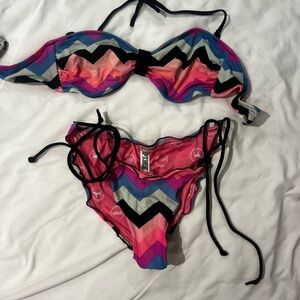 PINK Victoria's Secret Multicolor Bikini Set